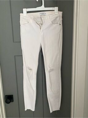Just Black White Distressed Skinny Jeans